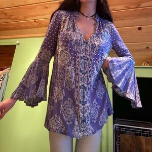 Beautiful bell sleeve tunic dress - free people!